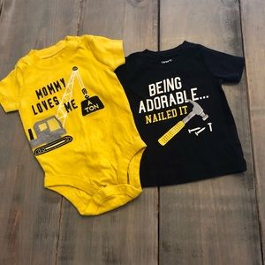 Lot of 2 bodysuit and shirt